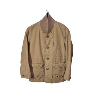 Cube Sugar Coat Mens 42‎ Chest Brown Fleece Lined Button Up Chore Field Jacket